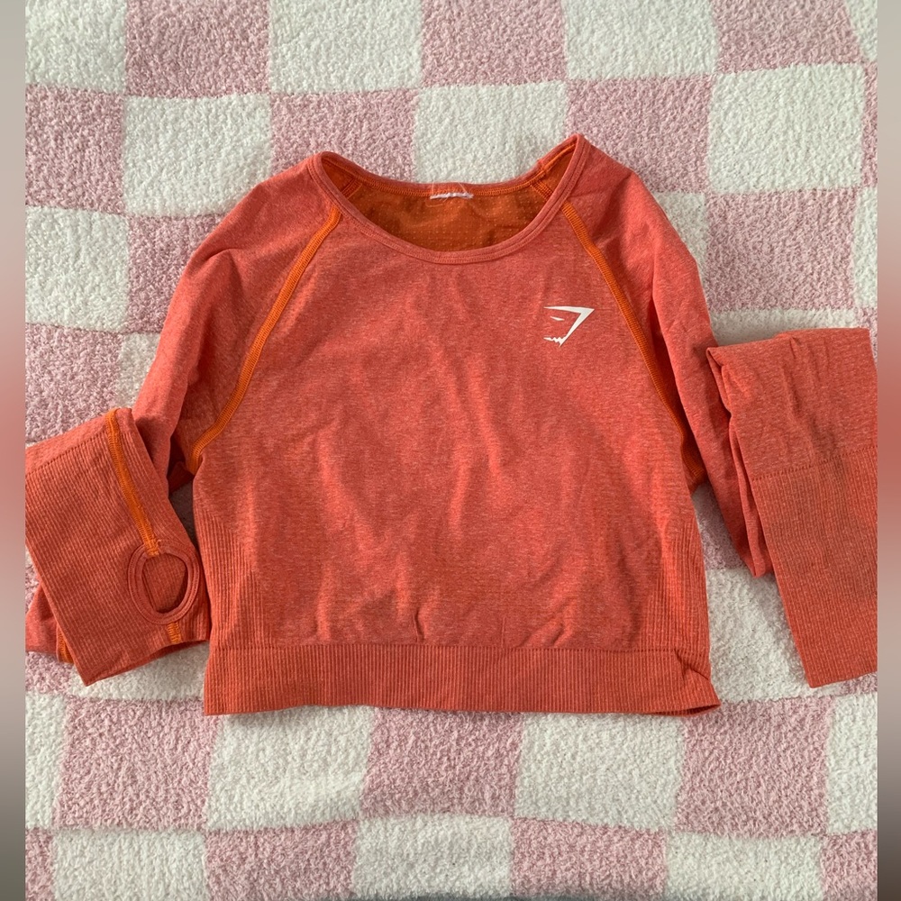Gymshark cropped long sleeve medium 🧡